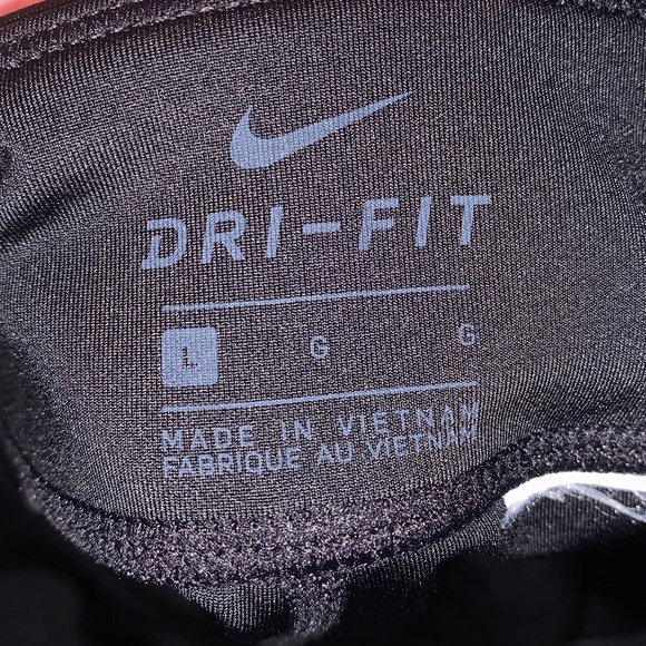 Nike Dri-FIT US L (girls) Grey/White/Black Athletic Leggings - Picture 3 of 4